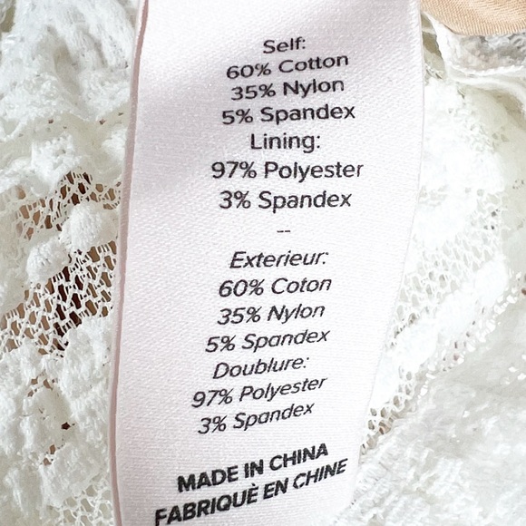 CINQ A SEPT Naya Ivory Lace off the shoulder Fitted Layered Ruffle Dress Size 10 - Picture 9 of 13